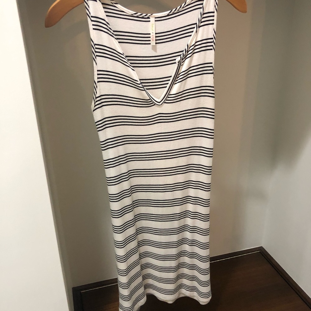 Ribbed Stripped tank dress